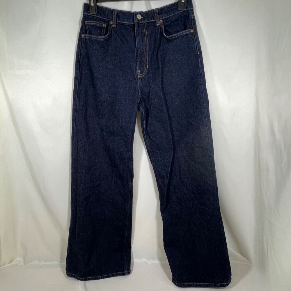 Reformation Cary High Rise Slouchy Wide Leg Jeans Dark Wash Denim Size 29